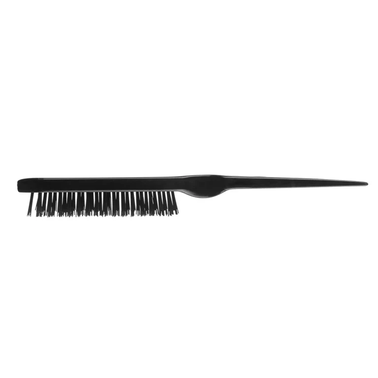 Flat brush for crepes Eurostil with nylon bristles, black