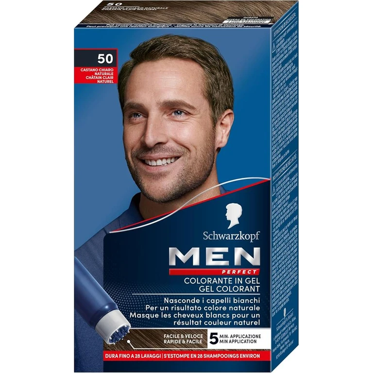 Men Perfect Ammonia Free Gel Hair Dye N 50 Light Brown Naturale