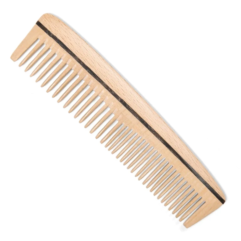 Wooden whisk comb Eurostil 1 pc