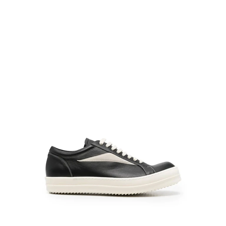 Trainers Black Leather "Vintage" Sneakers