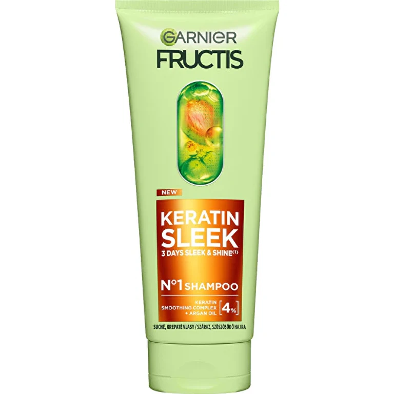 Shampoo For Dry And Frizzy Hair Fructis Keratin Sleek (Shampoo) 200 Ml