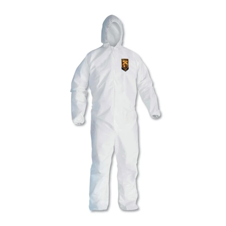 49114 A20 Elastic Back, Cuff and Ankle Hooded Coveralls - X-Large/White (24/Carton)