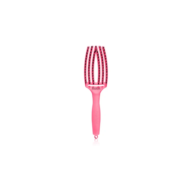 Finger Brush Combo Medium, detangling brush with boar bristles, various colors Hot Pink | Intense pink