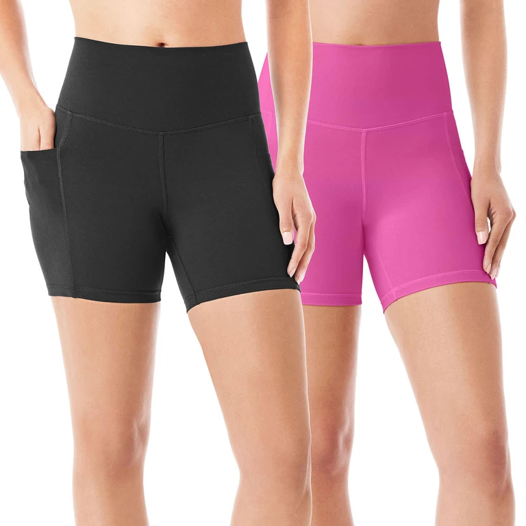 2PK 5IN BIKE SHORT - Impatient Pink/Black XXL:- XXL, Impatient Pink/Black