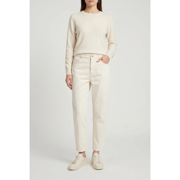 Wooff White Relaxed Cotton Trousers
