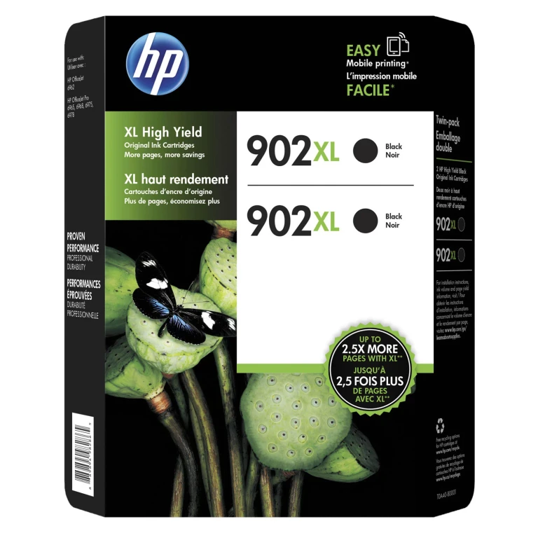 902XL High-Yield Original Ink Cartridge, Black 2 pk.
