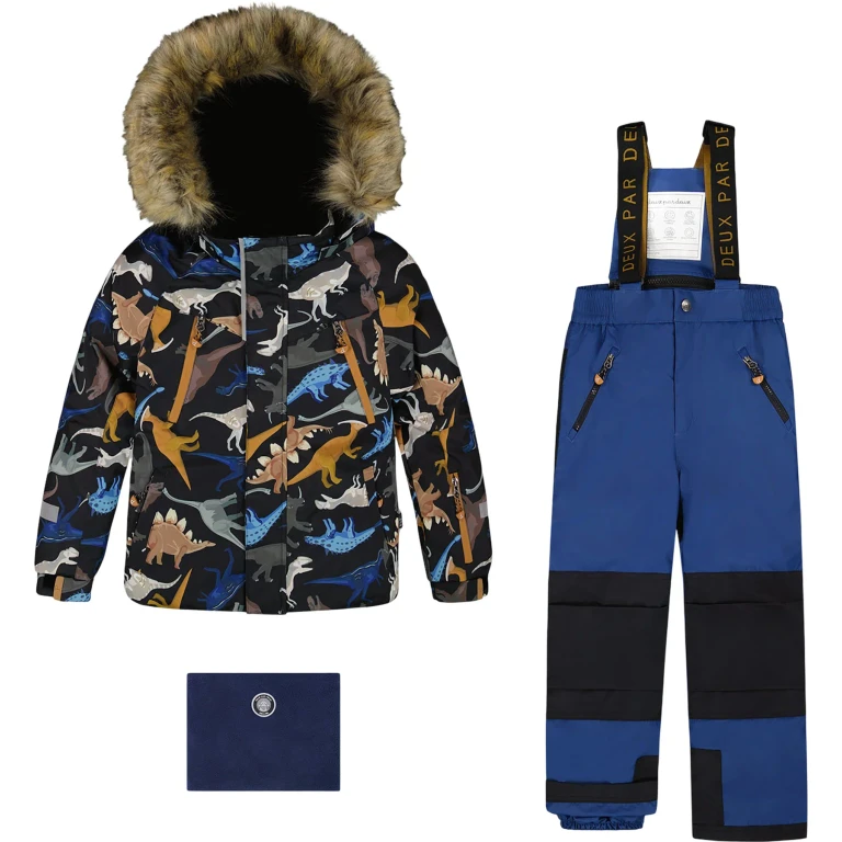 Play Two-Piece Snowsuit with Printed Dinosaurs Jacket - Little Boy