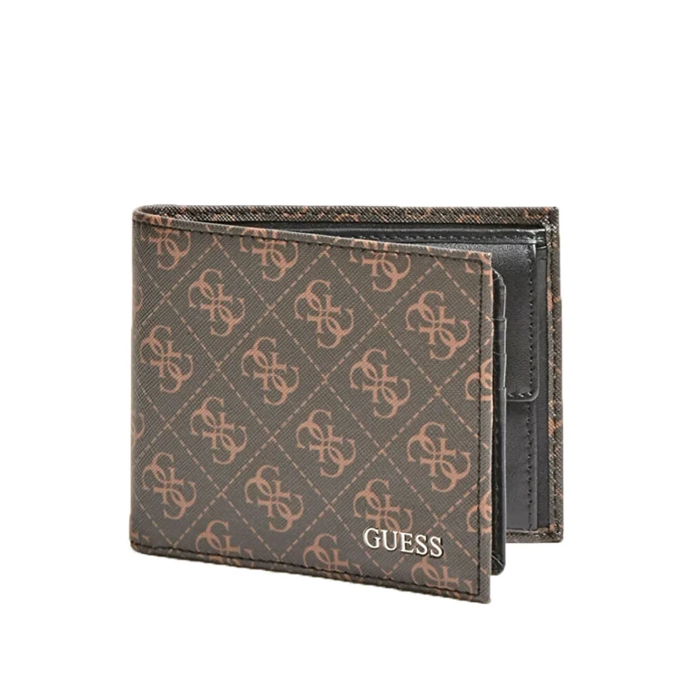 , Vezzola, fabric wallet, foldable, with sf and cp, brown logo, for men