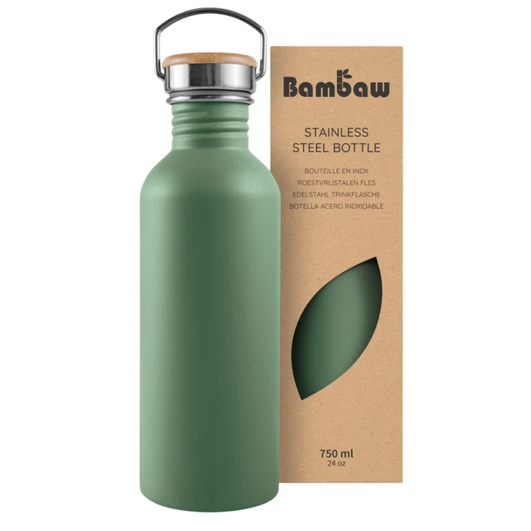 Stainless Steel Water Bottle 750ml Sage Green