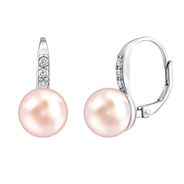 Cassidy Earrings in Silver with Natural Pink Pearl Lpsp0639P