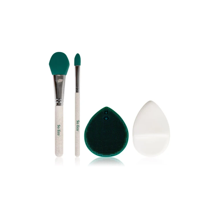 Complete Facial Care Set Silicone Cleansing Brush + Cleansing Sponge + Face Mask Applicator 2pcs