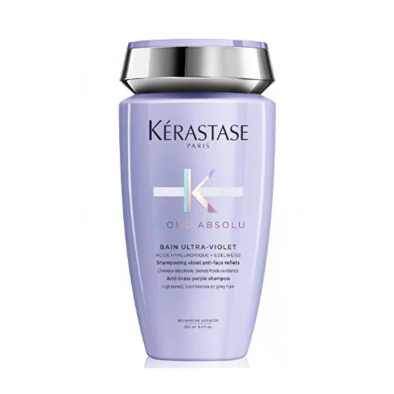 Kérastase Purple Shampoo for Blonde Hair with Cool Undertones Blond Absolu Bain Ultra Violet (Purple Anti-Yellow Shampoo) - Volume: 250 ml
