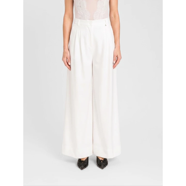Viscose Blend Wide Leg Trousers (261AP229500526)