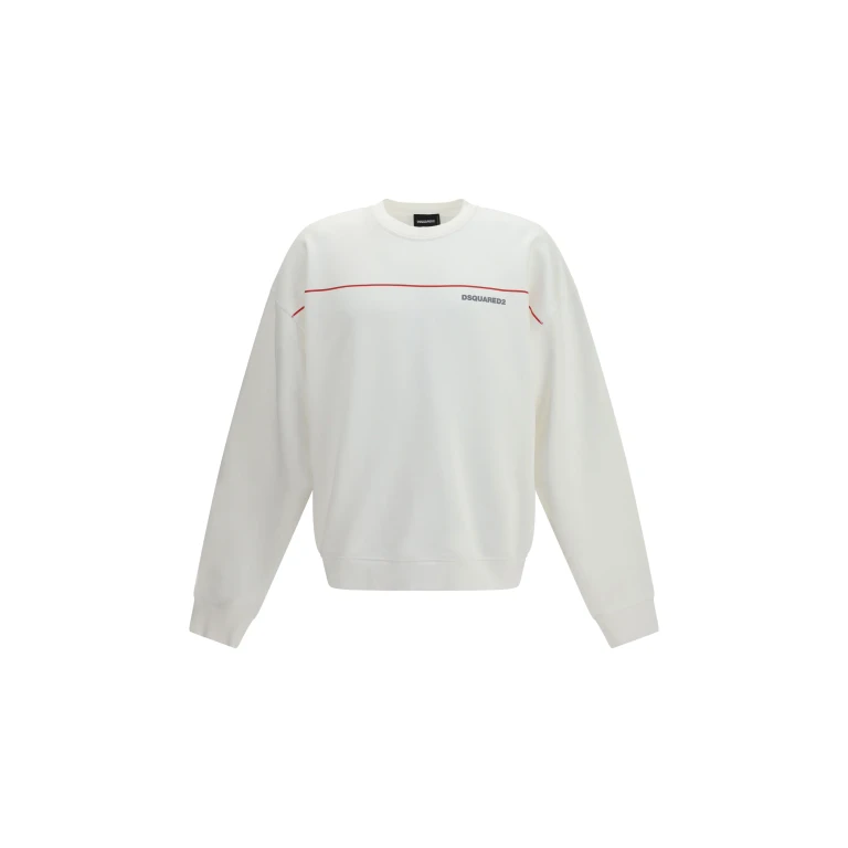 Cotton Crew Neck Sweatshirt White