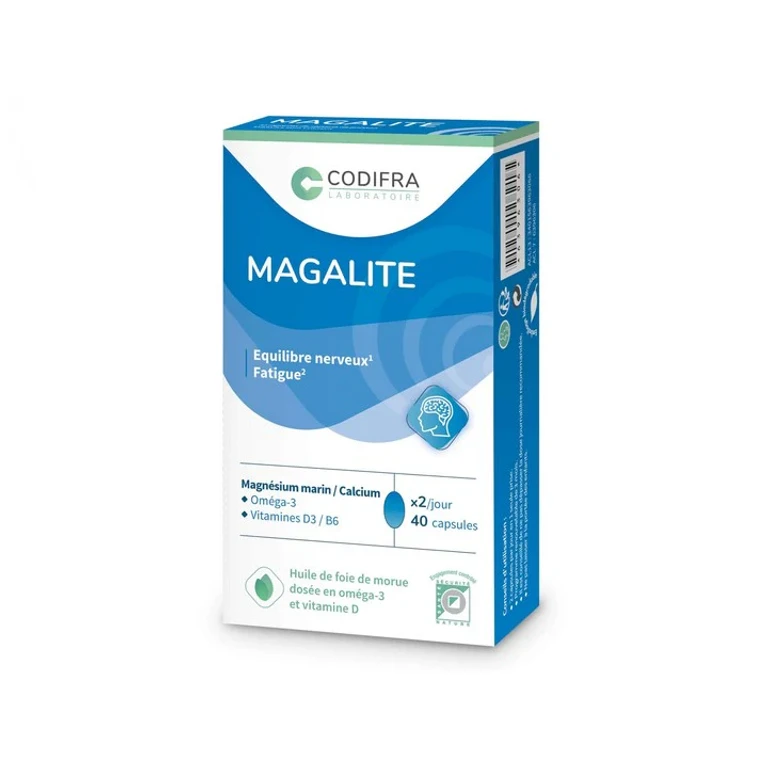 Magalite Tiredness & Nervousness 40 capsules