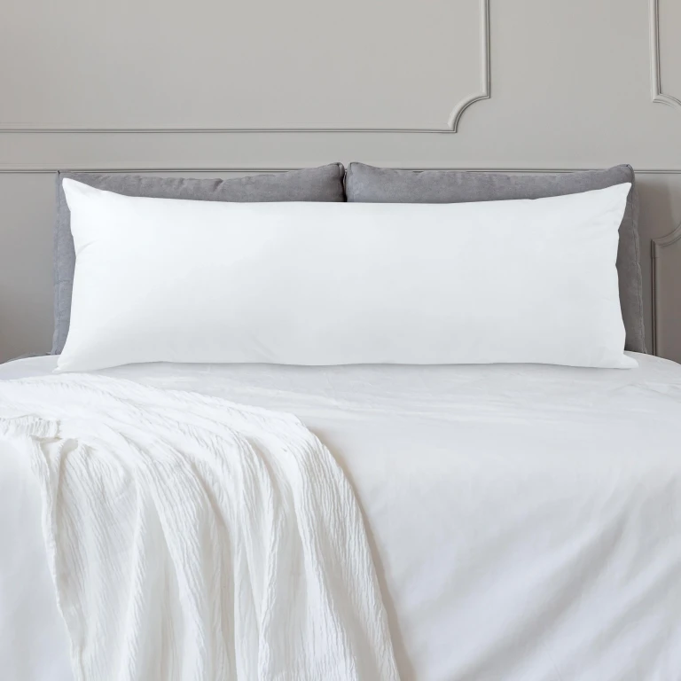 Long Full Body Pillow Insert Poly-Cotton Shell Siliconized Fiber Filling
