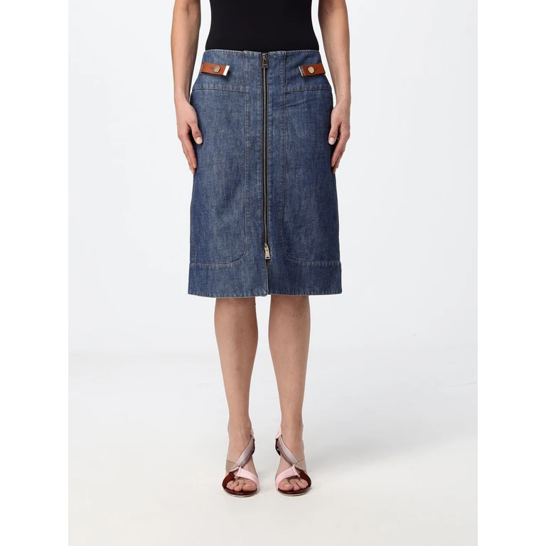 Skirt Woman color Denim (FLQ609AW8HF0QB0)