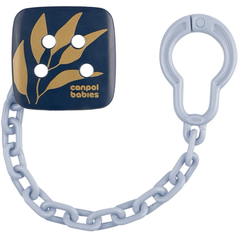 Gold Soothers Holder Pacifier Chain Blue