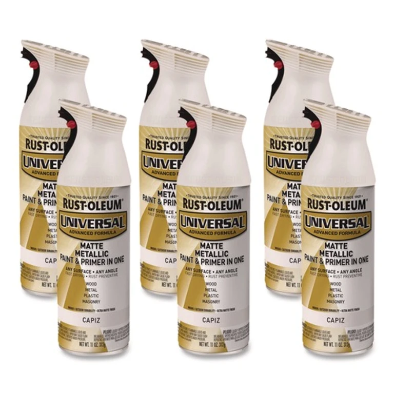 Universal Premium Spray Paint, Metallic Capiz, 11 oz Aerosol Can, 6/Carton