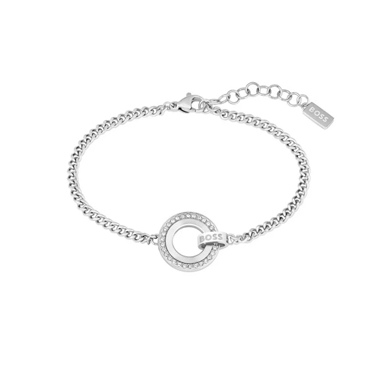 Charming Steel Bracelet With Zirconia 1580509