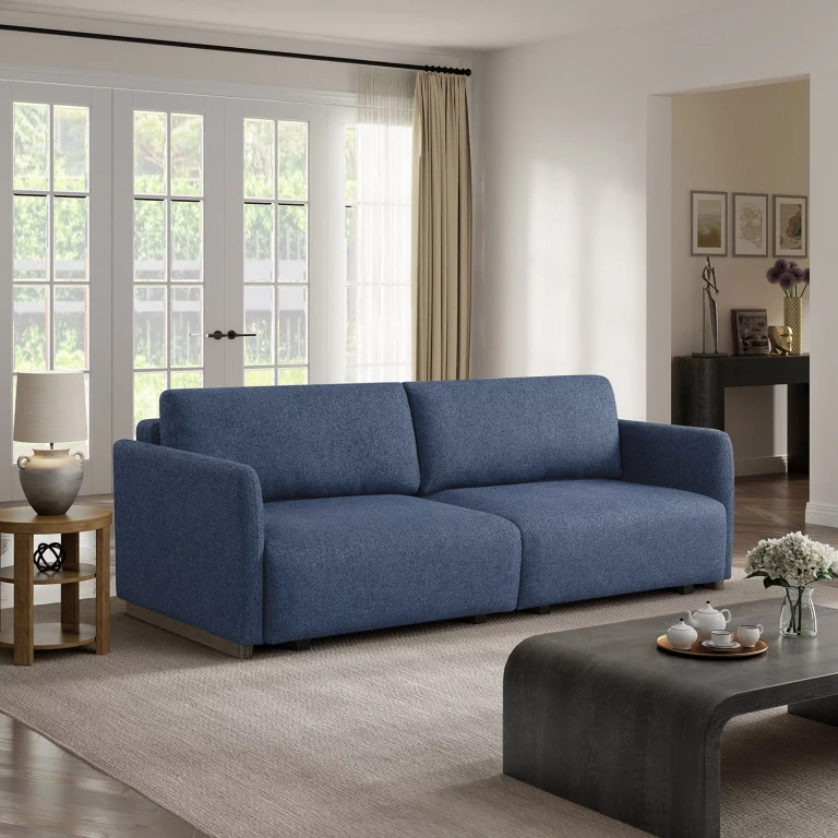 Tamarack Convertible Sleeper Sofa:- Navy