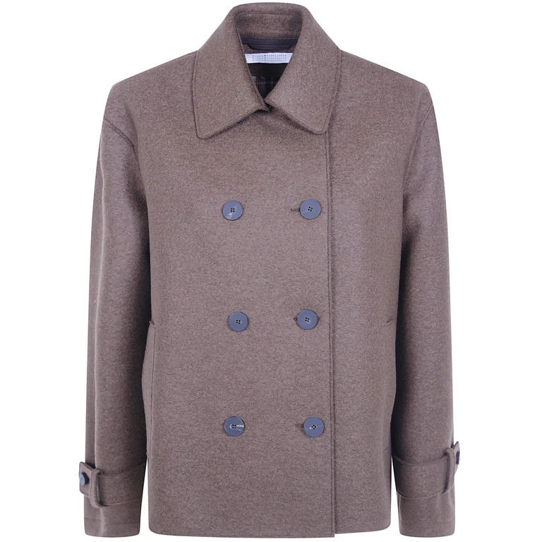 Coat Oversized Short "Teddy Brown"
