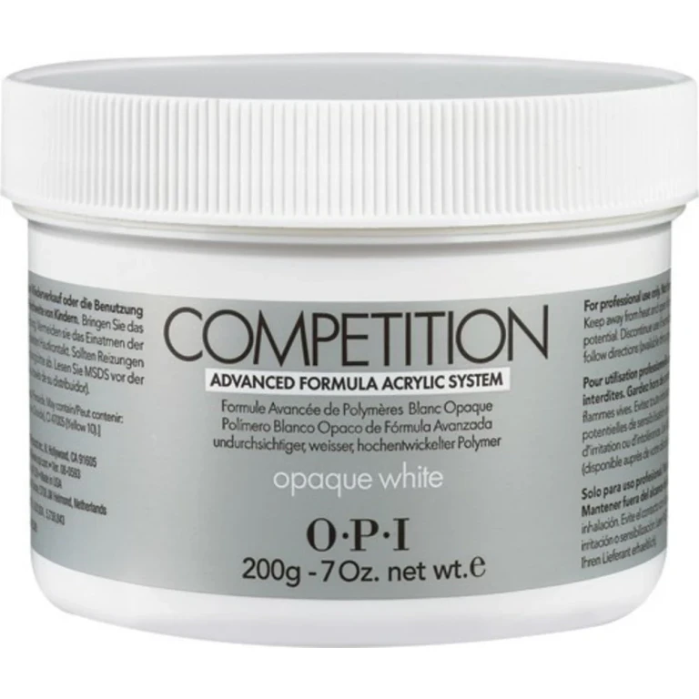 Competition Acrylic Powder for Nails White Matt 200 g