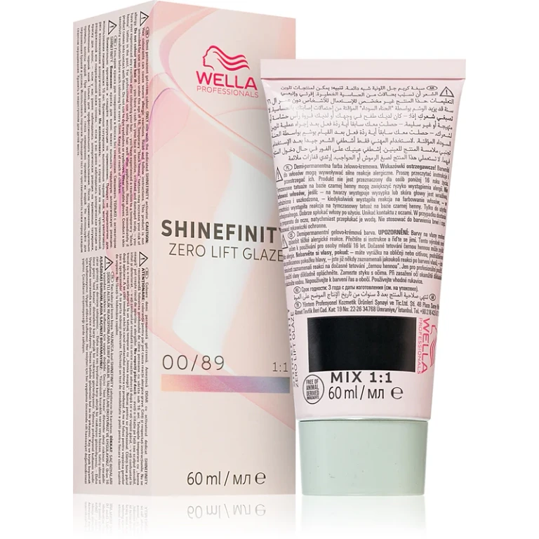 English hair dye Wella Shinefinity Zero Lift Glaze 60ml 00/89 | Blue