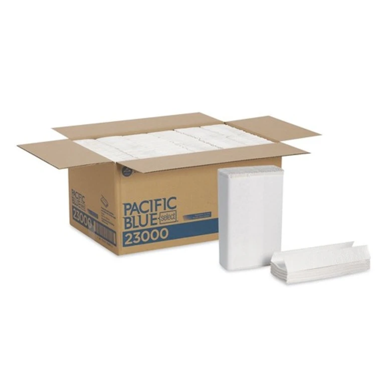 23000 10.1 in. x 12.7 in. 2-Ply Pacific Blue Select C-Fold Paper Towels - White (1440/Carton)