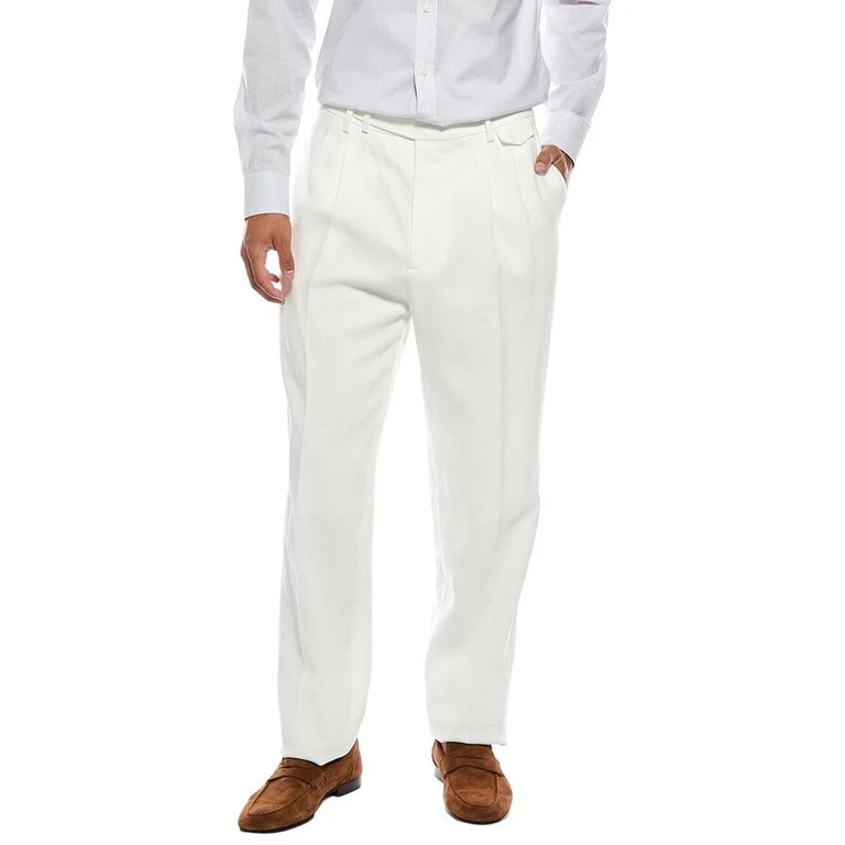 Off White Linen Trousers