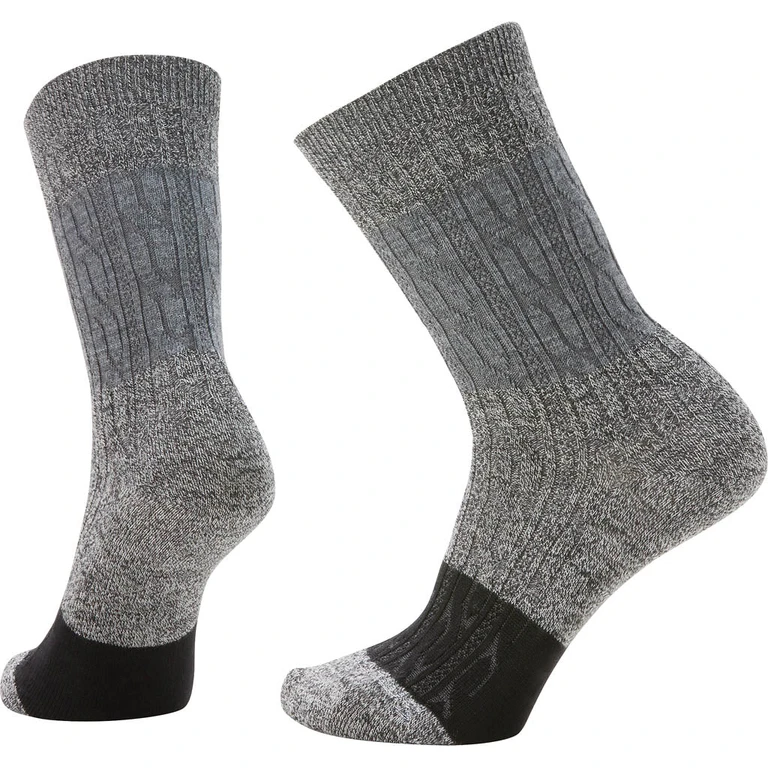 Everyday Color Block Cable Crew Socks - Unisex