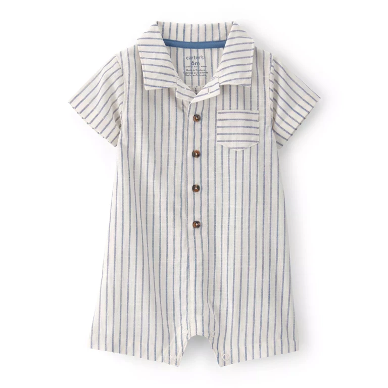 Boys Romper Navy 18M:- Navy, 18M