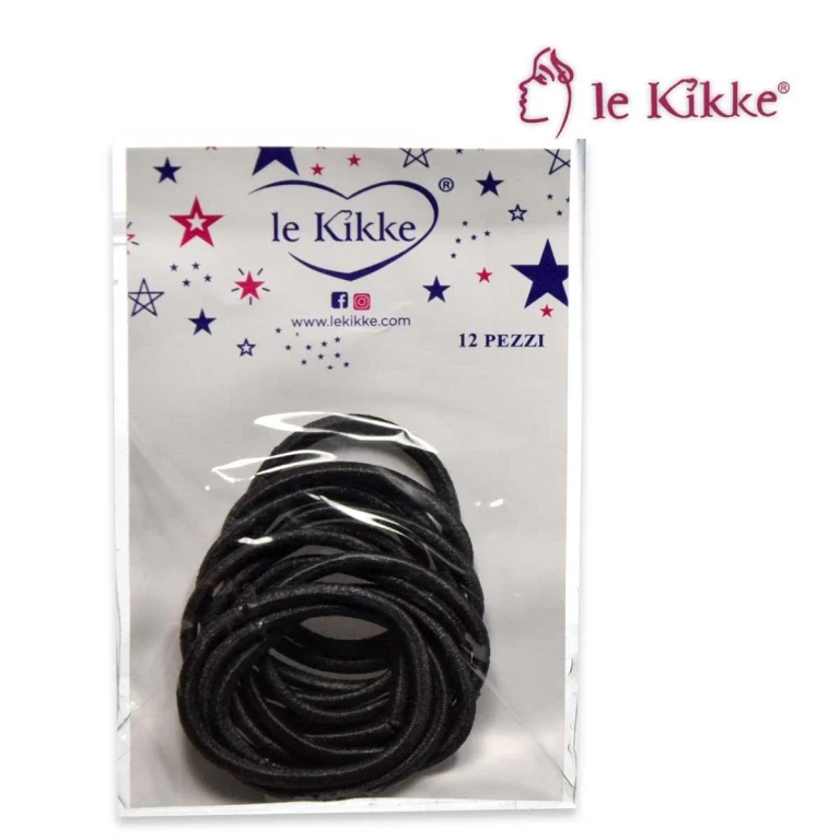 card 12 envelopes of 12 black elastic pieces