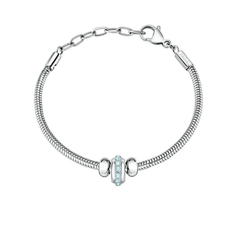 High-Quality Steel Bracelet With Drops Crystals Scz1257