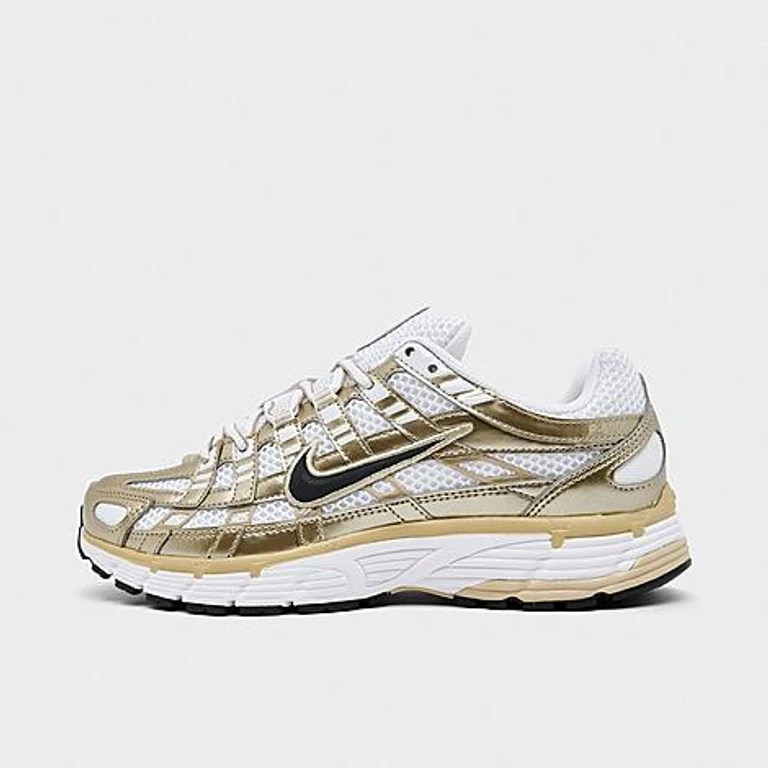 Nike Women's P-6000 Casual Shoes in White/Grain/Metallic Gold Grain Size: 5.0