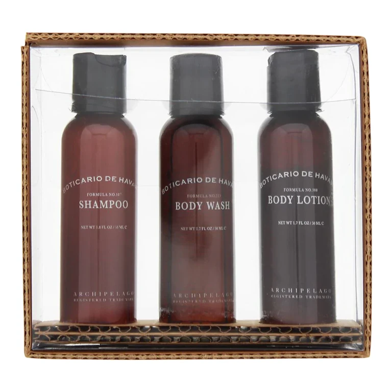 Set Archipelago: Boticario De Havana Hair Shampoo Gentle cleanser 53 ml + Boticario De Havana Detoxifying Body Wash 53 ml + Boticario De Havana Moistu