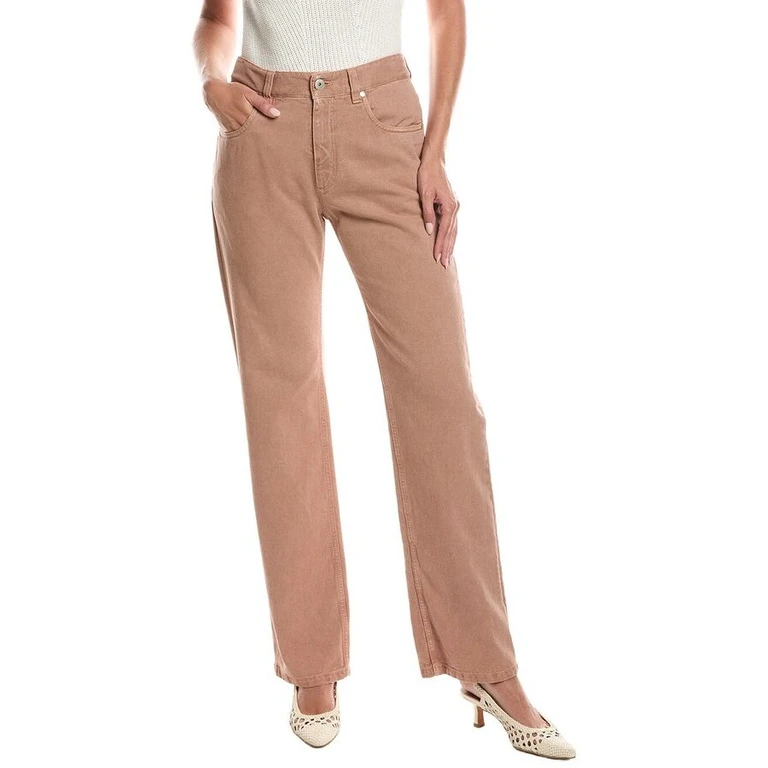 Wolight Brown Straight Trousers