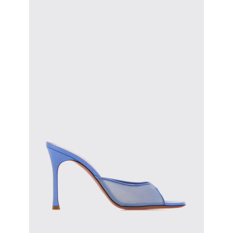 Alexa Mules in Mesh Nylon and Leather (ALEXAMESHSLIPPER95BABYBLUE)