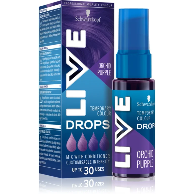 LIVE Drops Washable Hair Color Shade Orchid Purple 30ml
