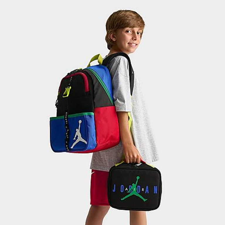 Kids Air Lunch Bag (3L) and Backpack (18L) in Black/Game Royal