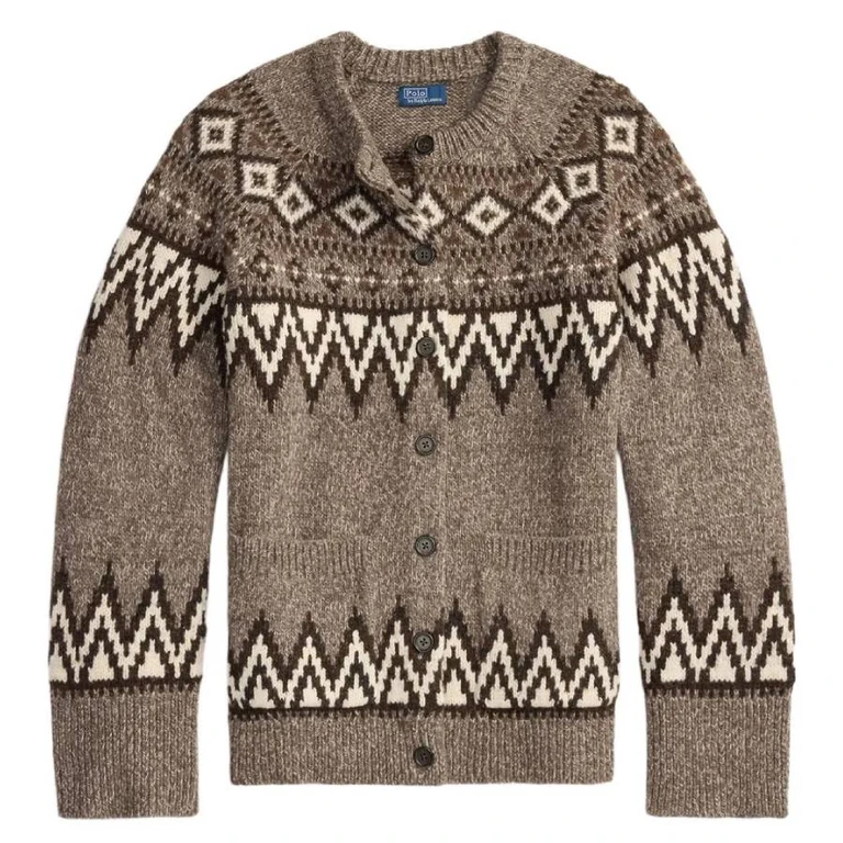 Fair Isle Wool-Blend Buttoned Cardigan, Size X-Small