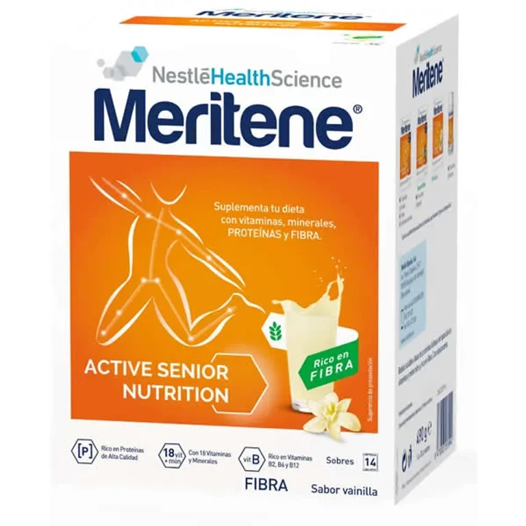 Active Senior Nutrition Vanilla-flavored fiber-rich shake 14 sachets