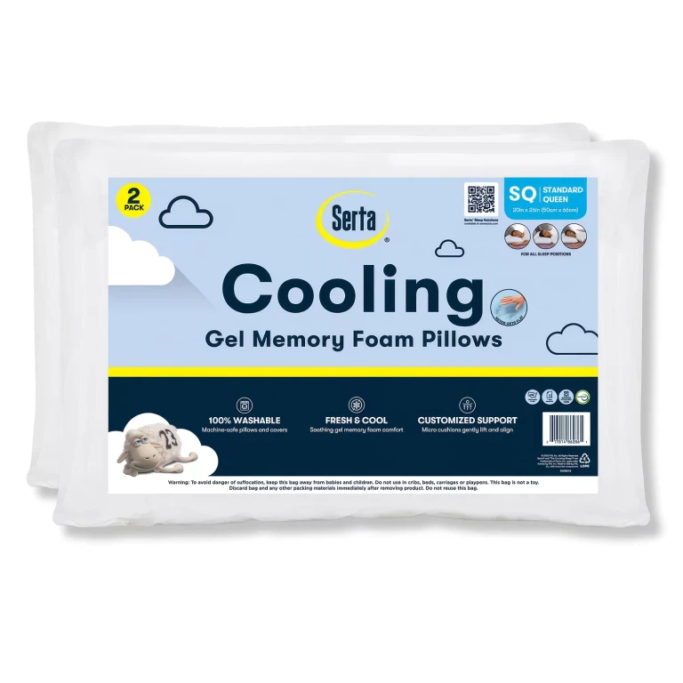 2-Pack Cooling Gel Memory Foam Bed Pillow
