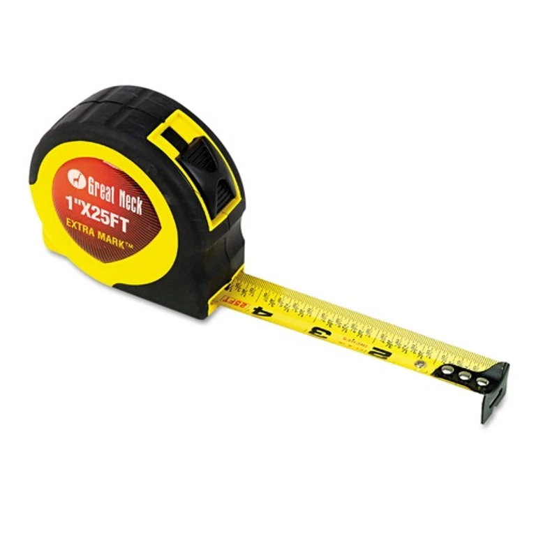 Great Neck ExtraMark 1 in. x 25 ft. Steel Power Tape - Orange/Black