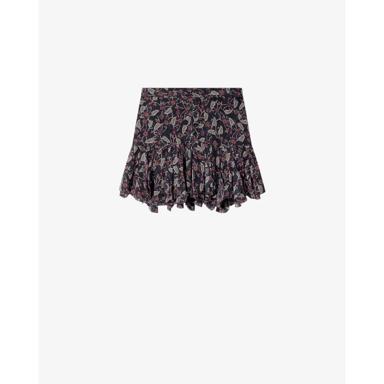 Jupe Daneen - Femme - Noir / Framboise - Taille 34 - Marant Étoile - Idées de cadeaux pour femme