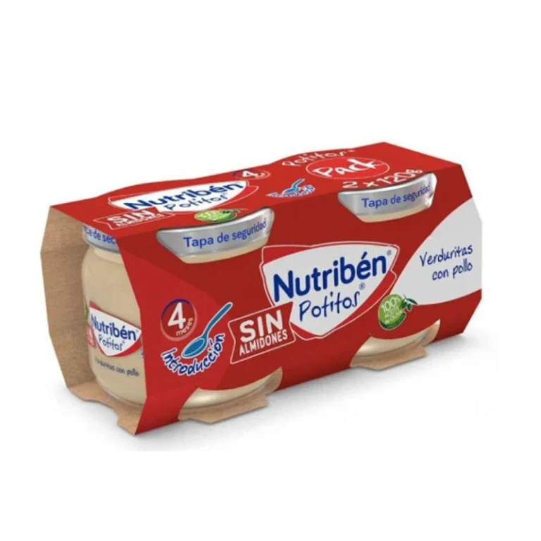 Nutribén jarred vegetables with chicken (2 packs of 120 g)