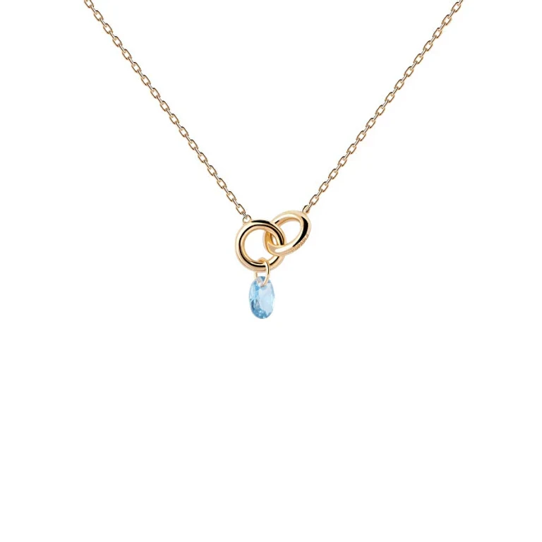 Bellissima Gold Plated Necklace Blue Lily Co01-842-U