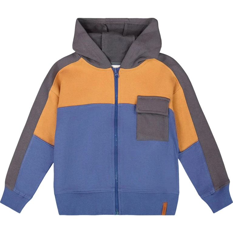 Full Zip Fleece Color Block Sweatshirt - Little Boy