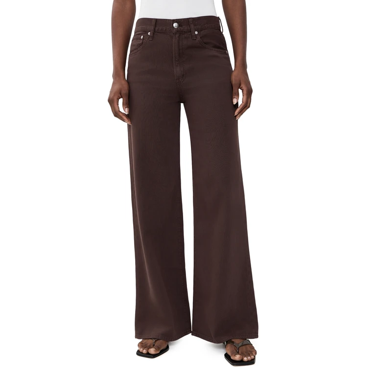 The Ultimate Wide-Leg Jean in Airy Denim in Burnt Cocoa Cocoa 26
