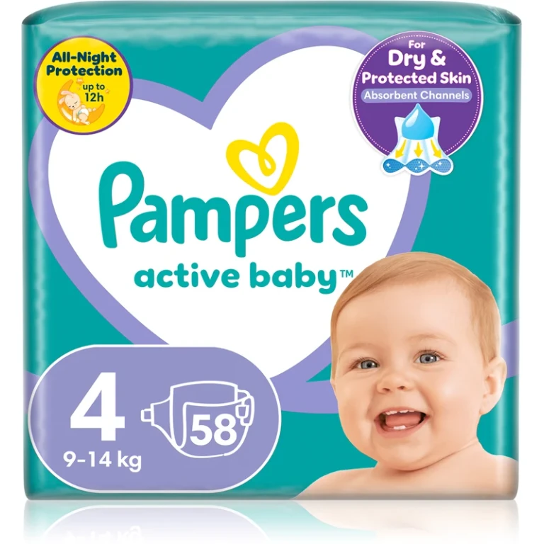 Active Baby size 4 disposable diaper 9-14 kg 58 pieces